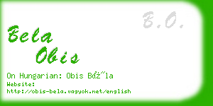 bela obis business card